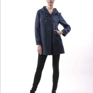 Navy cashmere coat